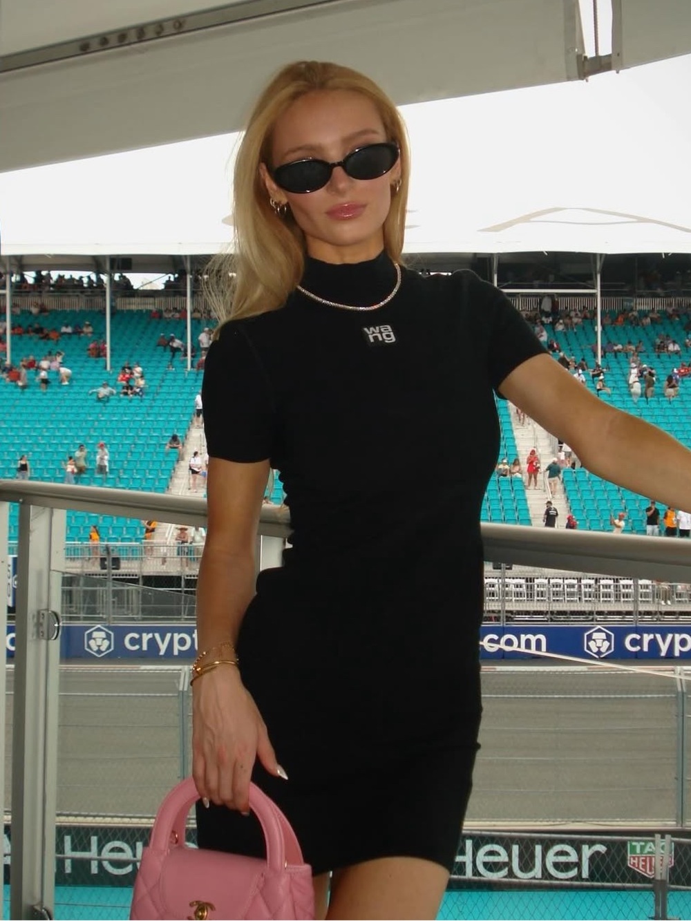 Alexander Wang Black Short-Sleeve Bodycon Mini Dress